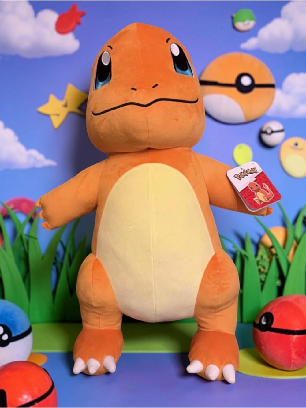 Charmander Plush Toy - Orange & Cream Pokémon - 24inch - NWT